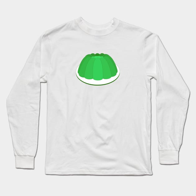 Green Jello Long Sleeve T-Shirt by PeachesPaisleyProton